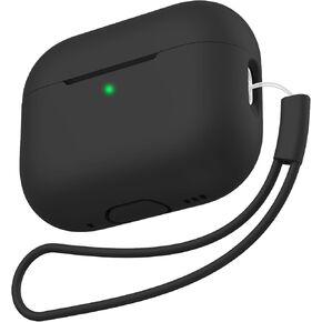 OULUOQI Compatible with AirPods Pro 2 Case 2023/2022, Soft Silicone Skin Cover Shock-Absorbing Protective Case Compatible with Apple AirPods Pro 2nd Generation Case [Front LED Visible]