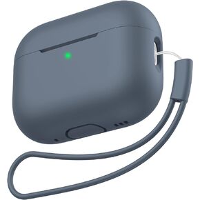 OULUOQI Compatible with AirPods Pro 2 Case 2023/2022, Soft Silicone Skin Cover Shock-Absorbing Protective Case Compatible with Apple AirPods Pro 2nd Generation Case [Front LED Visible]
