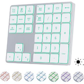 لوحة أرقام بلوتوث قابلة لإعادة الشحن من الألومنيوم فائقة الصغر من LIAN MO للكمبيوتر المحمول: لوحة أرقام لنظام التشغيل Windows، وMac OS، وAndroid، وiOS، ولوحة مفاتيح رقمية لاسلكية للعمل والترفيه والدراسة in Kuwait