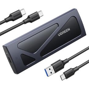 يوجرين محول M.2 NVMe Enclosure SSD 10Gbps USB C 3.2 الجيل الثاني، حاوية خارجية خالية من الادوات، قارئ ذاكرة مستديمة PCI-E محرك الأقراص الصلبة محول USB خارجي يدعم مفاتيح M وB&M بحجم 2230/2242/2260/2280 in Kuwait
