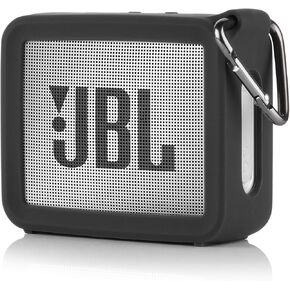 TXEsign Travel Protective Silicone Stand Up Carrying Case Compatible with JBL GO 2 Portable Bluetooth Waterproof Speaker (Black)