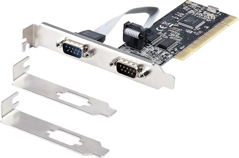 StarTech.com 2 منفذ PCI RS232 بطاقة محول تسلسلي PCI - بطاقة وحدة التحكم في توسيع المنفذ المتسلسل PCI إلى ثنائي تسلسلي DB9 - قياسي (مثبت) ودعامات تثبيت منخفضة الشكل - ويندوز/ لينكس (PCI2S5502) in Kuwait