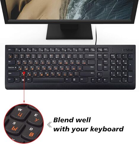 3PCS Universal English Keyboard Letter Stickers, Replacement English Keyboard Stickers with Black Background and White Lettering for PC Computer Laptop Desktop-English in Saudi Arabia