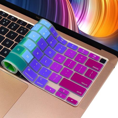 Silicone Keyboard Cover Skin for MacBook Air 13.3 inch A2337 M1 Released in Nov. 2020 US Layout Ultra Thin Protector Cover Skin NOT for 13.6" M4 M3 M2 A2681 A3113 A3240 in Kuwait