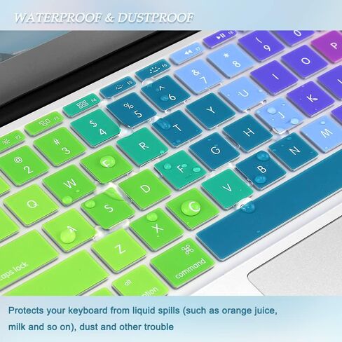 Silicone Keyboard Cover Skin for MacBook Air 13.3 inch A2337 M1 Released in Nov. 2020 US Layout Ultra Thin Protector Cover Skin NOT for 13.6" M4 M3 M2 A2681 A3113 A3240 in Kuwait
