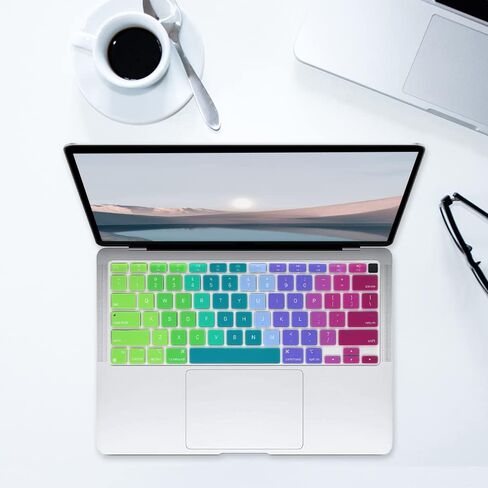 Silicone Keyboard Cover Skin for MacBook Air 13.3 inch A2337 M1 Released in Nov. 2020 US Layout Ultra Thin Protector Cover Skin NOT for 13.6" M4 M3 M2 A2681 A3113 A3240 in Kuwait