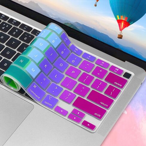 Silicone Keyboard Cover Skin for MacBook Air 13.3 inch A2337 M1 Released in Nov. 2020 US Layout Ultra Thin Protector Cover Skin NOT for 13.6" M4 M3 M2 A2681 A3113 A3240 in Kuwait