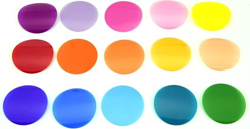 Godox AK-R16 Round Color Filters with V-11C Color Filters Kit Compatible with Godox V1 Flash, V1-C V1-N V1-S V1-F V1-O, Use with H200R Round Flash Head, AD200, AD200 Pro (15 Color 30 Pieces) in Saudi Arabia