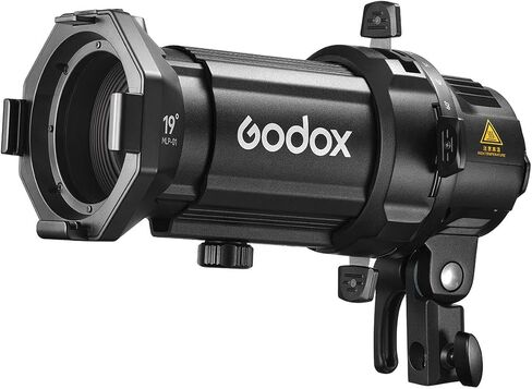 GODOX Projection Attachment with 19 Degree Interchangeable Lens for ML30 and ML60 LED Lights, Black in Saudi Arabia