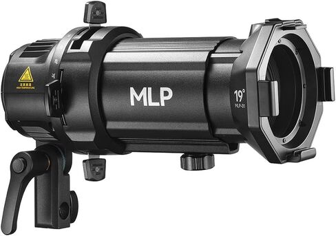 GODOX Projection Attachment with 19 Degree Interchangeable Lens for ML30 and ML60 LED Lights, Black in Saudi Arabia