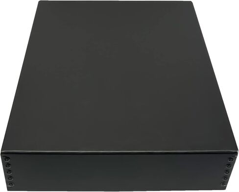 Golden State Art, Drop Front Archival Storage Box, 11.75"x15.25"x3"-Black | Acid-Free 11x14 Museum Photo Storage Box with Metal Edge, Preserve Documents, Prints, Poster, Photographs, Arts And Crafts in Saudi Arabia