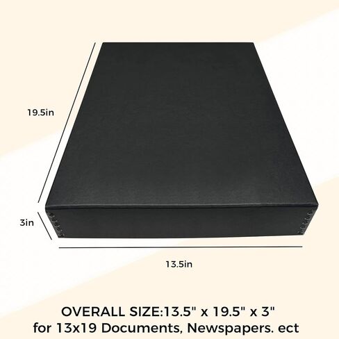 Golden State Art, Drop Front Archival Storage Box, 11.75"x15.25"x3"-Black | Acid-Free 11x14 Museum Photo Storage Box with Metal Edge, Preserve Documents, Prints, Poster, Photographs, Arts And Crafts in Saudi Arabia