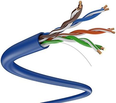 Dripstone - كابل شبكة LAN إيثرنت 600000 بطول 1000 قدم CAT5e 4/UTP 24AWG (أبيض) in Kuwait
