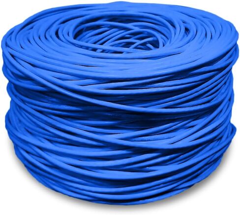 Dripstone - كابل شبكة LAN إيثرنت 600000 بطول 1000 قدم CAT5e 4/UTP 24AWG (أبيض) in Kuwait