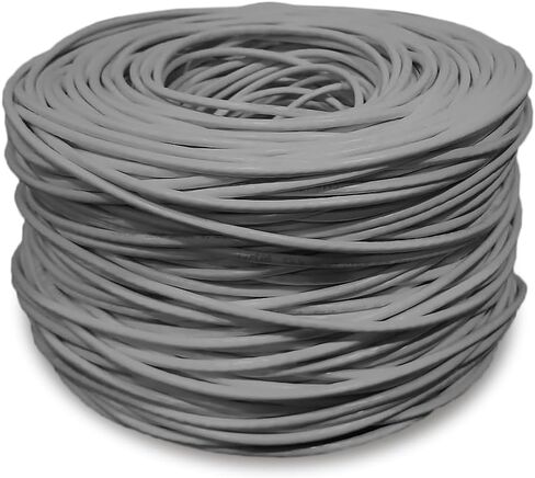 DRIPSTONE 1000ft CAT5e Ethernet LAN Cable 24AWG Solid CCA UTP Wire (Black) in Saudi Arabia