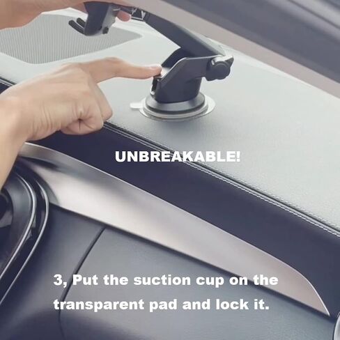 YINVA Upgrade 2 PCS Dash Mount Adhesive Sticky Pad for Suction, Sticky Pad Hot and Cold Temperature Resistant Car Dashboard Pad 3.5 inch Diameter(Transparent) in Kuwait