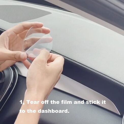 YINVA Upgrade 2 PCS Dash Mount Adhesive Sticky Pad for Suction, Sticky Pad Hot and Cold Temperature Resistant Car Dashboard Pad 3.5 inch Diameter(Transparent) in Kuwait