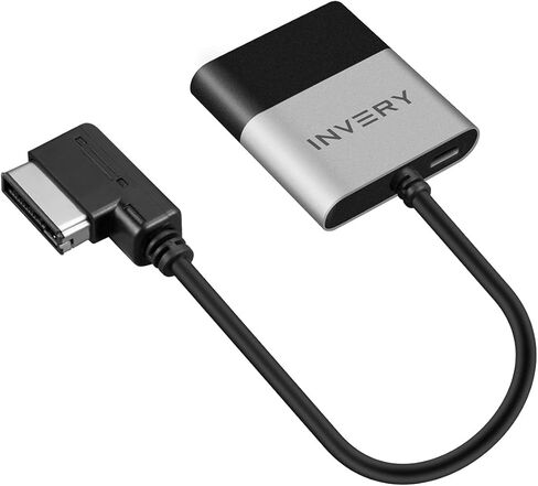محول سيارة INVERY Airdual Bluetooth 5.0 aptX-HD متوافق مع واجهة موسيقى Audi MMI 3G AMI، Audi Symphony، Audi Concert، واجهة وسائط مرسيدس وموصل Volkswagen MDI in Kuwait