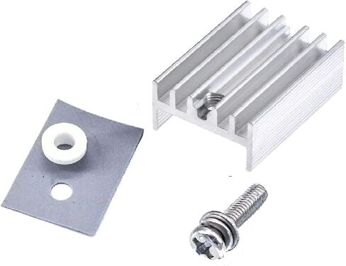Easycargo 10 Packs TO-220 Heatsink + Insulator Mounting Screws Kits for LM317 LM317t L7805 L7812 L78XX Voltage Regulator, IRFZ44N 3205 520N 630 1404 MOSFET Transistor (20mmx15mmx11mm) in Kuwait