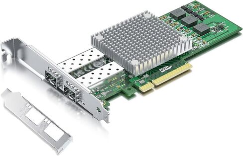 بطاقة شبكة NIC سعة 10 جيجابت SFP+ PCI-E، مع شريحة Broadcom BCM57810S، ومنفذ SFP+ مزدوج، وPCI Express X8، ودعم Windows Server/Linux/VMware in Kuwait