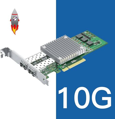 بطاقة شبكة NIC سعة 10 جيجابت SFP+ PCI-E، مع شريحة Broadcom BCM57810S، ومنفذ SFP+ مزدوج، وPCI Express X8، ودعم Windows Server/Linux/VMware in Kuwait