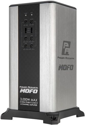 Power Acoustik MOFO4-3KD | 4 Channel Class D Car Amplifier, 3,000 Watts Max Power, 500 Watts RMS Bridged 4 Ohms in Saudi Arabia
