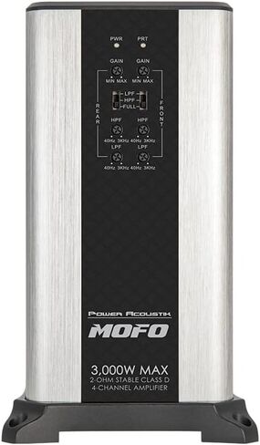 Power Acoustik MOFO4-3KD | 4 Channel Class D Car Amplifier, 3,000 Watts Max Power, 500 Watts RMS Bridged 4 Ohms in Saudi Arabia