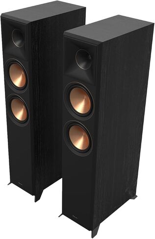 زوج مكبرات صوت مزدوجة من Klipsch RP-6000 II 2.0 مع بوق Tractrix هجين 90 درجة × 90 درجة، ومكبر صوت LTS مقاس 1 بوصة، ومكبرات صوت سيراميكية مقاس 6.5 بوصة، وخيارات Dolby Atmos لصوت المسرح المنزلي المتميز باللون الأبنوسي in Kuwait