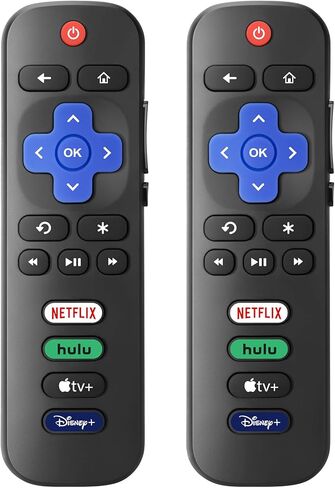 【Pack of 2】New Universal TV Remote for All Roku TV，Replacement Remote Compatible Only for Roku TV Remote, Replacement for TCL Roku/for Hisense Roku/for Onn Roku TV(Not for Roku Stick and Box) in Kuwait