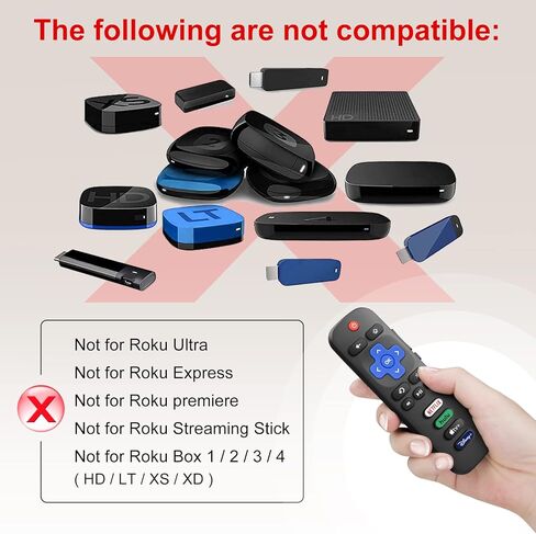 【Pack of 2】New Universal TV Remote for All Roku TV，Replacement Remote Compatible Only for Roku TV Remote, Replacement for TCL Roku/for Hisense Roku/for Onn Roku TV(Not for Roku Stick and Box) in Kuwait