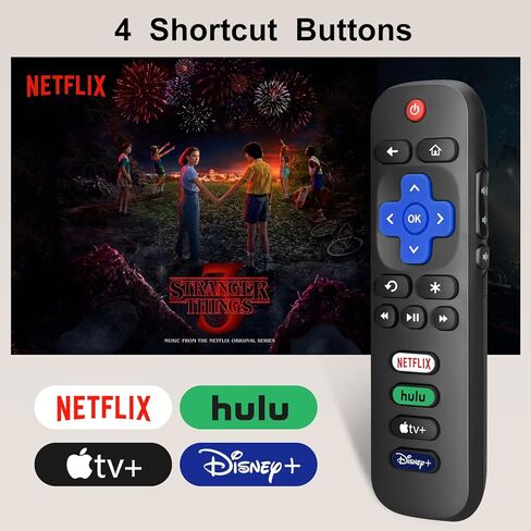 【Pack of 2】New Universal TV Remote for All Roku TV，Replacement Remote Compatible Only for Roku TV Remote, Replacement for TCL Roku/for Hisense Roku/for Onn Roku TV(Not for Roku Stick and Box) in Kuwait