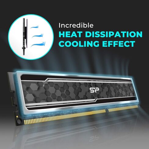Silicon Power Value Gaming DDR4 RAM 16GB (2x8GB) 3200MHz (PC4 25600) 288-pin CL16 1.35V UDIMM Desktop Memory Module with Heatsink Grey SU016GXLZU320BDAJ5 in Kuwait