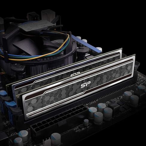 Silicon Power Value Gaming DDR4 RAM 16GB (2x8GB) 3200MHz (PC4 25600) 288-pin CL16 1.35V UDIMM Desktop Memory Module with Heatsink Grey SU016GXLZU320BDAJ5 in Kuwait