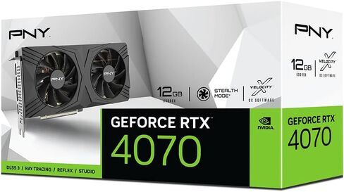 بطاقة رسومات PNY GeForce RTX™ 4070 سعة 12 جيجابايت XLR8 Gaming Verto Epic-X RGB™ ثلاثية المروحة DLSS 3 in Kuwait