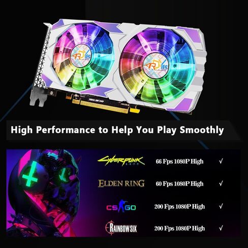 بطاقات عرض مرئي RX 580 8G من ارديز، 2048SP، GDDR5، 256 بت، بطاقة فيديو العاب حقيقية 8GB، مع 3XDP، HDMI، PCI اكسبرس 3.0 مع توقف مروحة تجميد للكمبيوتر المكتبي وبطاقة وحدة معالجة الرسومات الجرافيكية in Kuwait
