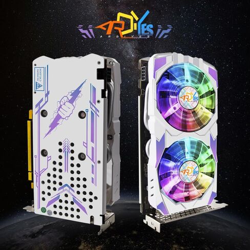 بطاقات عرض مرئي RX 580 8G من ارديز، 2048SP، GDDR5، 256 بت، بطاقة فيديو العاب حقيقية 8GB، مع 3XDP، HDMI، PCI اكسبرس 3.0 مع توقف مروحة تجميد للكمبيوتر المكتبي وبطاقة وحدة معالجة الرسومات الجرافيكية in Kuwait