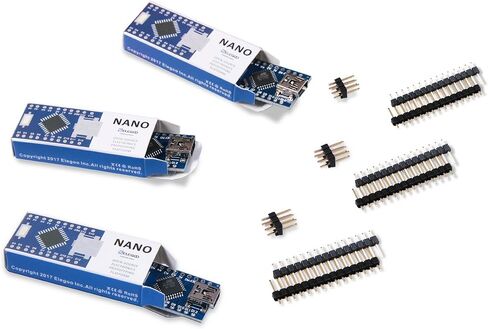 ELEGOO Nano Board CH 340/ATmega+328P Without USB Cable, Compatible with Arduino Nano V3.0 (Nano x 3 Without Cable) in Saudi Arabia
