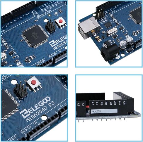 ELEGOO MEGA R3 Board ATmega 2560 + كابل USB متوافق مع مشاريع Arduino IDE المتوافقة مع RoHS in Kuwait