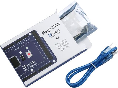 ELEGOO MEGA R3 Board ATmega 2560 + كابل USB متوافق مع مشاريع Arduino IDE المتوافقة مع RoHS in Kuwait