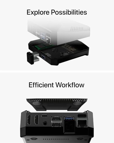 Argon ONE M.2 Aluminum Case for Raspberry Pi 4 with SATA SSD Support | Power Button and Fan | Compatible B-Key and B+M Key in Saudi Arabia