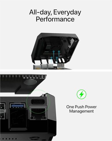 Argon ONE M.2 Aluminum Case for Raspberry Pi 4 with SATA SSD Support | Power Button and Fan | Compatible B-Key and B+M Key in Saudi Arabia