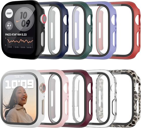 JZK 12 Pack Case with Screen Protector for Apple Watch Series 6/5/4/SE 40mm in Kuwait