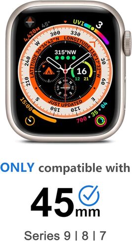 جراب معدني 3 في 1 من amBand متوافق مع Apple Watch Series 6/5/4 SE/SE2 مقاس 44 مم، واقي ممتص الصدمات W1 [يتحول إلى ترقية Ultra 2/1] مع تاج الساعة + غطاء خلفي للساعة، تيتانيوم أصلي in Kuwait