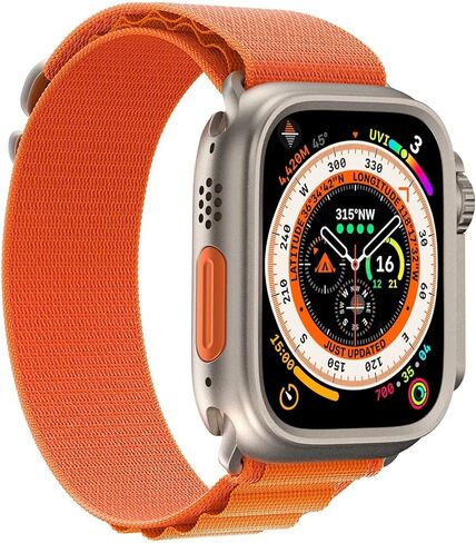 جراب معدني 3 في 1 من amBand متوافق مع Apple Watch Series 6/5/4 SE/SE2 مقاس 44 مم، واقي ممتص الصدمات W1 [يتحول إلى ترقية Ultra 2/1] مع تاج الساعة + غطاء خلفي للساعة، تيتانيوم أصلي in Kuwait