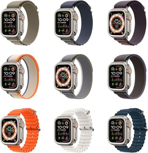 جراب معدني 3 في 1 من amBand متوافق مع Apple Watch Series 6/5/4 SE/SE2 مقاس 44 مم، واقي ممتص الصدمات W1 [يتحول إلى ترقية Ultra 2/1] مع تاج الساعة + غطاء خلفي للساعة، تيتانيوم أصلي in Kuwait