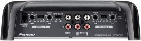 PIONEER 4CH AMP/150WX4/BASSBOOST REM, Black (GM-D8704) in Saudi Arabia