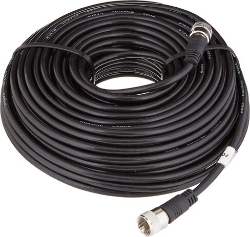 كابل محوري RG8X - موصل - كابل هوائي RG8X - كابل هوائي UHF CB - كابل محوري CB - 100 قدم / 30.4 متر UHF PL259 كابل ذكر إلى ذكر منخفض الخسارة - 50 أوم لراديو HAM - محلل الهوائي STEREN 205-700 in Kuwait