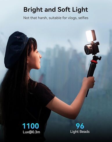 SmallRig P96 LED Video Light, Portable Camera Lights, 96 LED Beads for Photography Video Lighting, Rechargeable 2200mAh CRI 95+ 2700-6500K w 3 Cold Shoe 3286B in Saudi Arabia