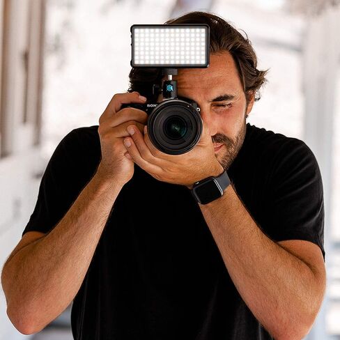 لوم كيوب مصباح LED ثنائي اللون قابل للتركيب لكاميرات دي اس ال ار الاحترافية، مجموعة لوحة جو قابلة للتعديل، شاشة LCD ذكية | اضاءة فيديو للصور، بطارية طويلة | يناسب سوني ونيكون وكانون وفوجي وباناسونيك in Kuwait