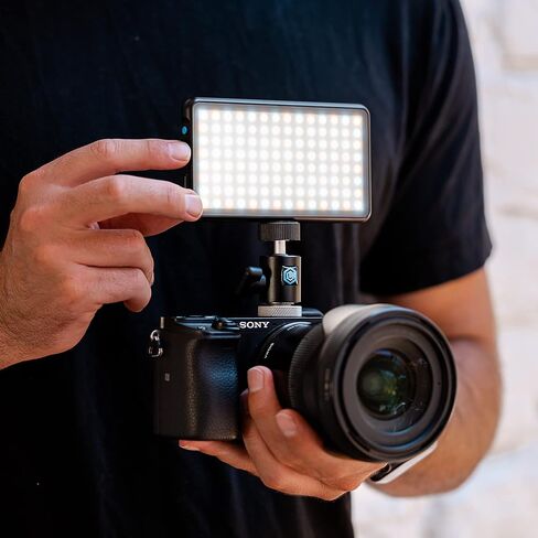 لوم كيوب مصباح LED ثنائي اللون قابل للتركيب لكاميرات دي اس ال ار الاحترافية، مجموعة لوحة جو قابلة للتعديل، شاشة LCD ذكية | اضاءة فيديو للصور، بطارية طويلة | يناسب سوني ونيكون وكانون وفوجي وباناسونيك in Kuwait